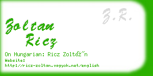 zoltan ricz business card